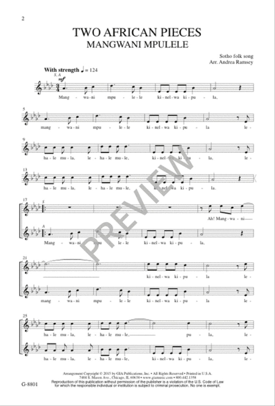 Two African Pieces SA scores gallery preview page 3