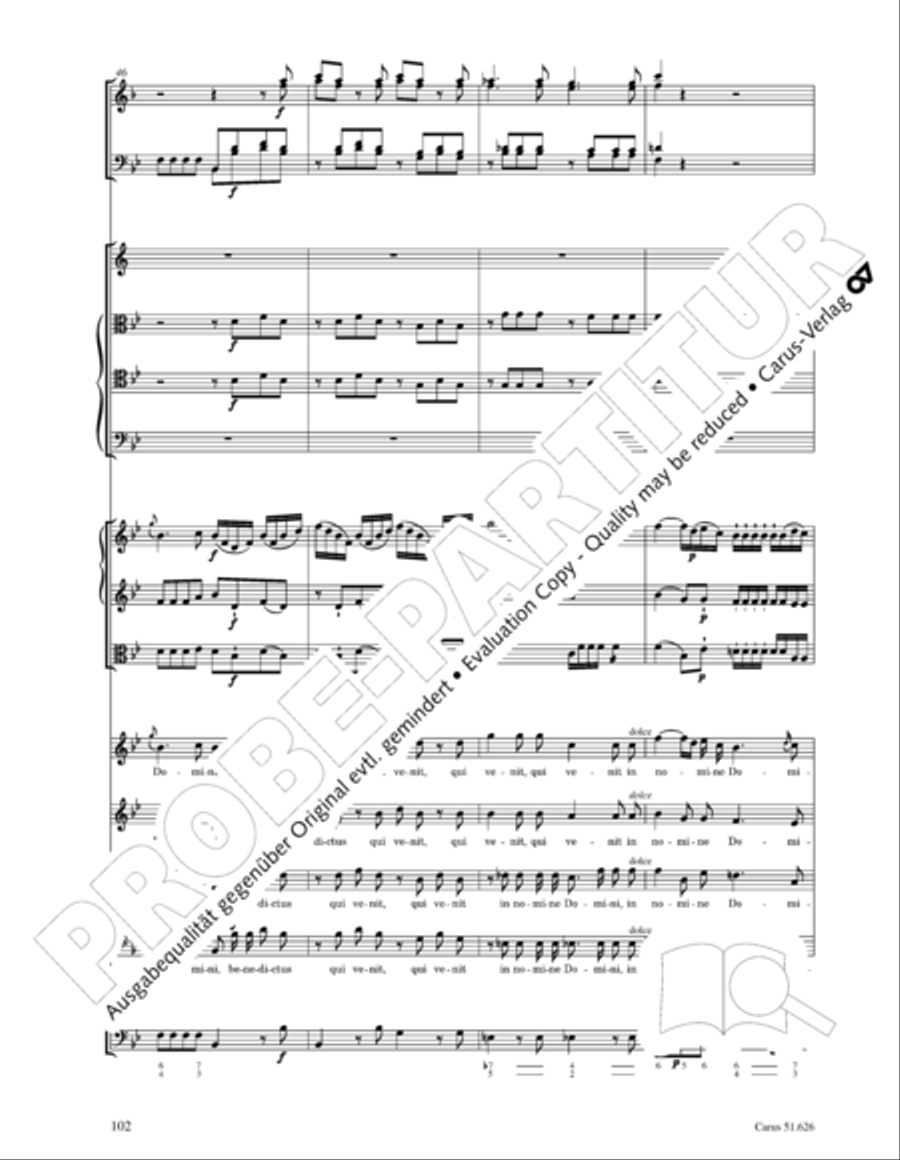 Missa longa in C major (Missa longa in C) 4-Part scores gallery preview page 114