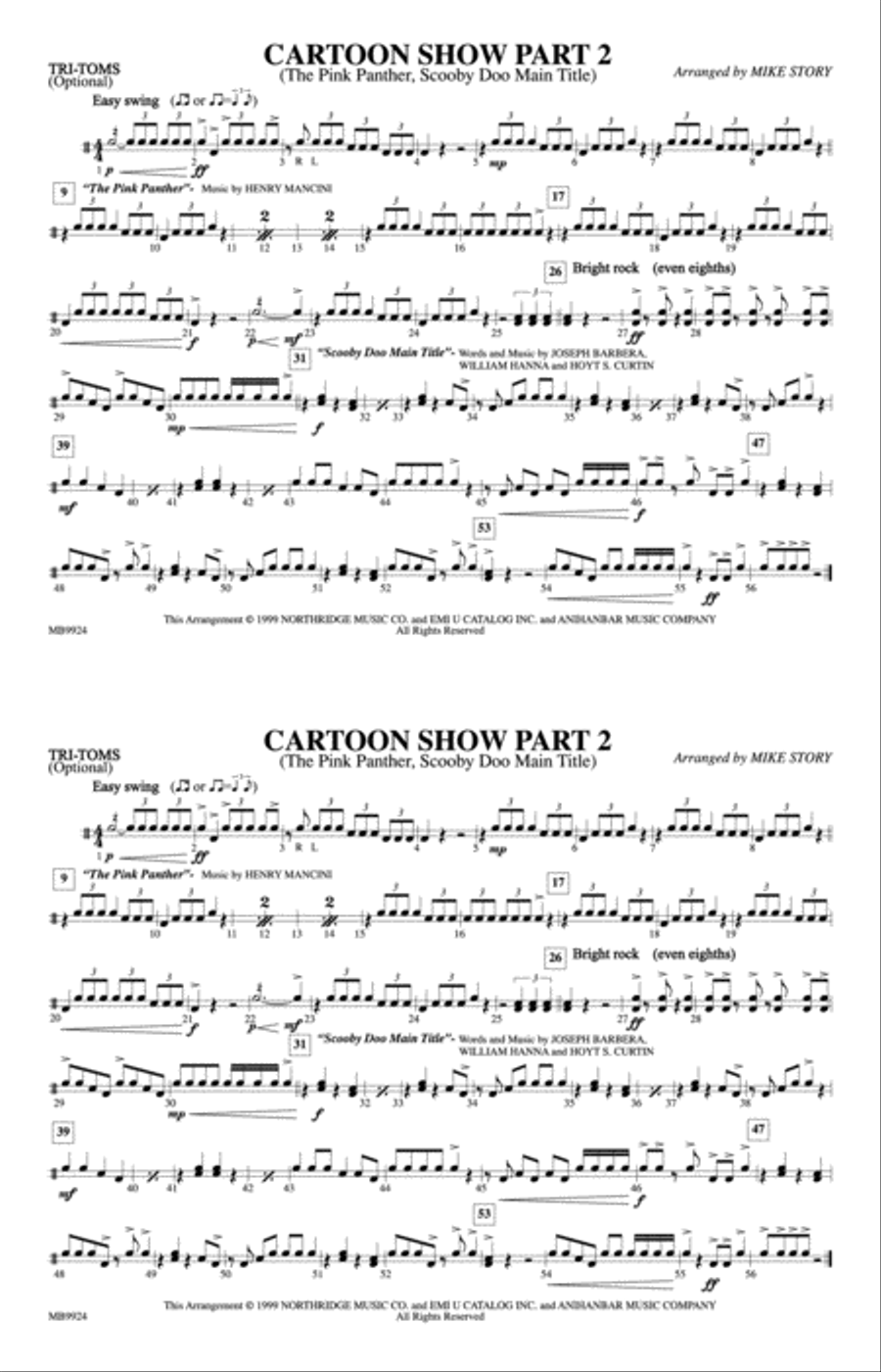 Cartoon Show, Part 2: Tom-Toms Marching Band scores gallery preview page 1