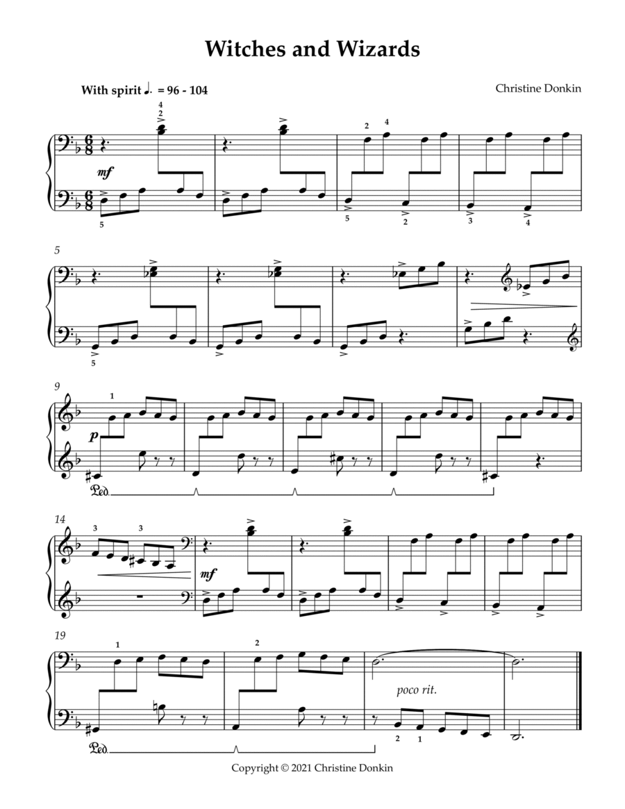 Witches and Wizards Piano Solo scores gallery preview page 1