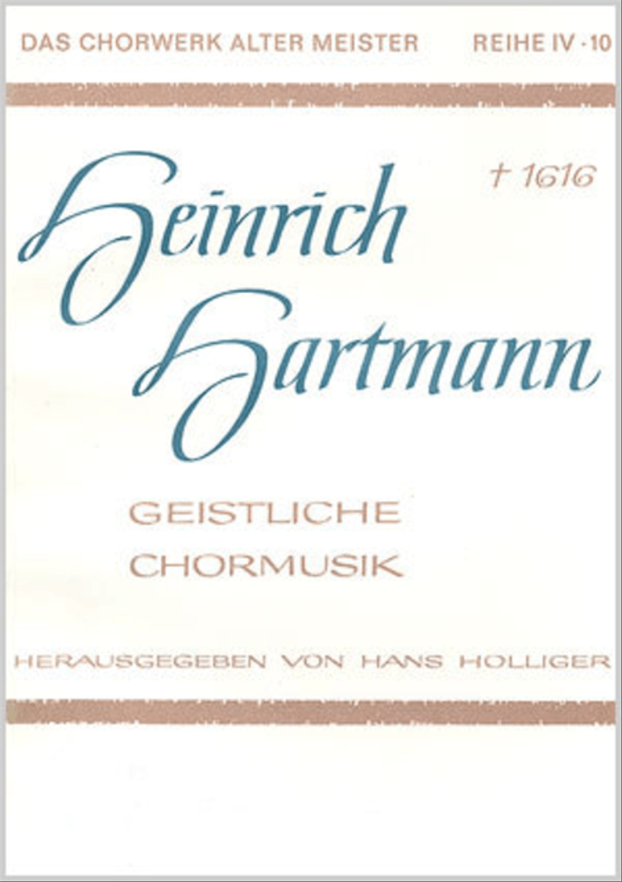 Hartmann: Confortativae sacrae symphoniae by Heinrich Hartmann Choir - Sheet Music