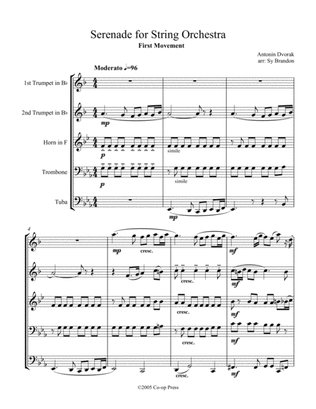 Serenade for Strings First Movement arranged for Brass Quintet