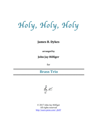 Book cover for Holy, Holy, Holy for Brass Trio