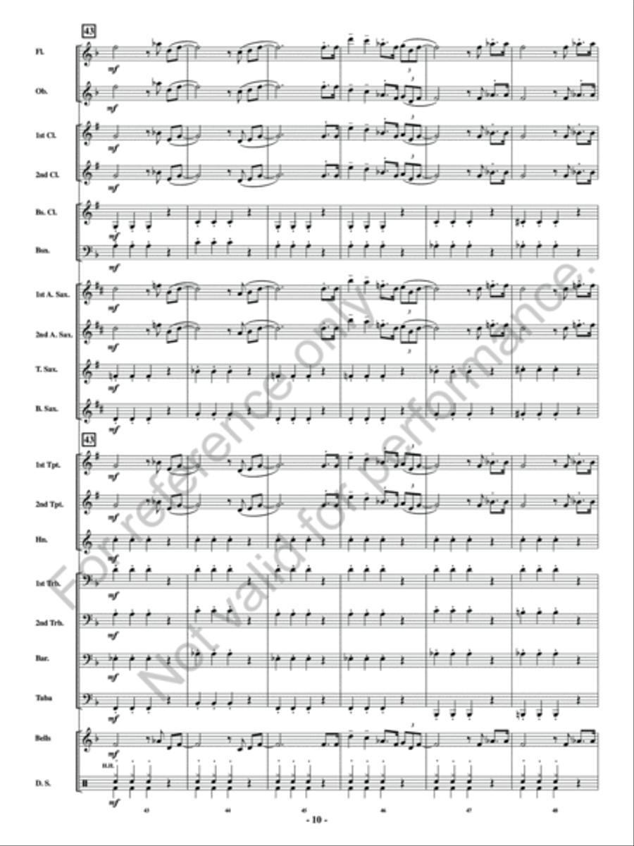 Blues March Concert Band scores gallery preview page 11