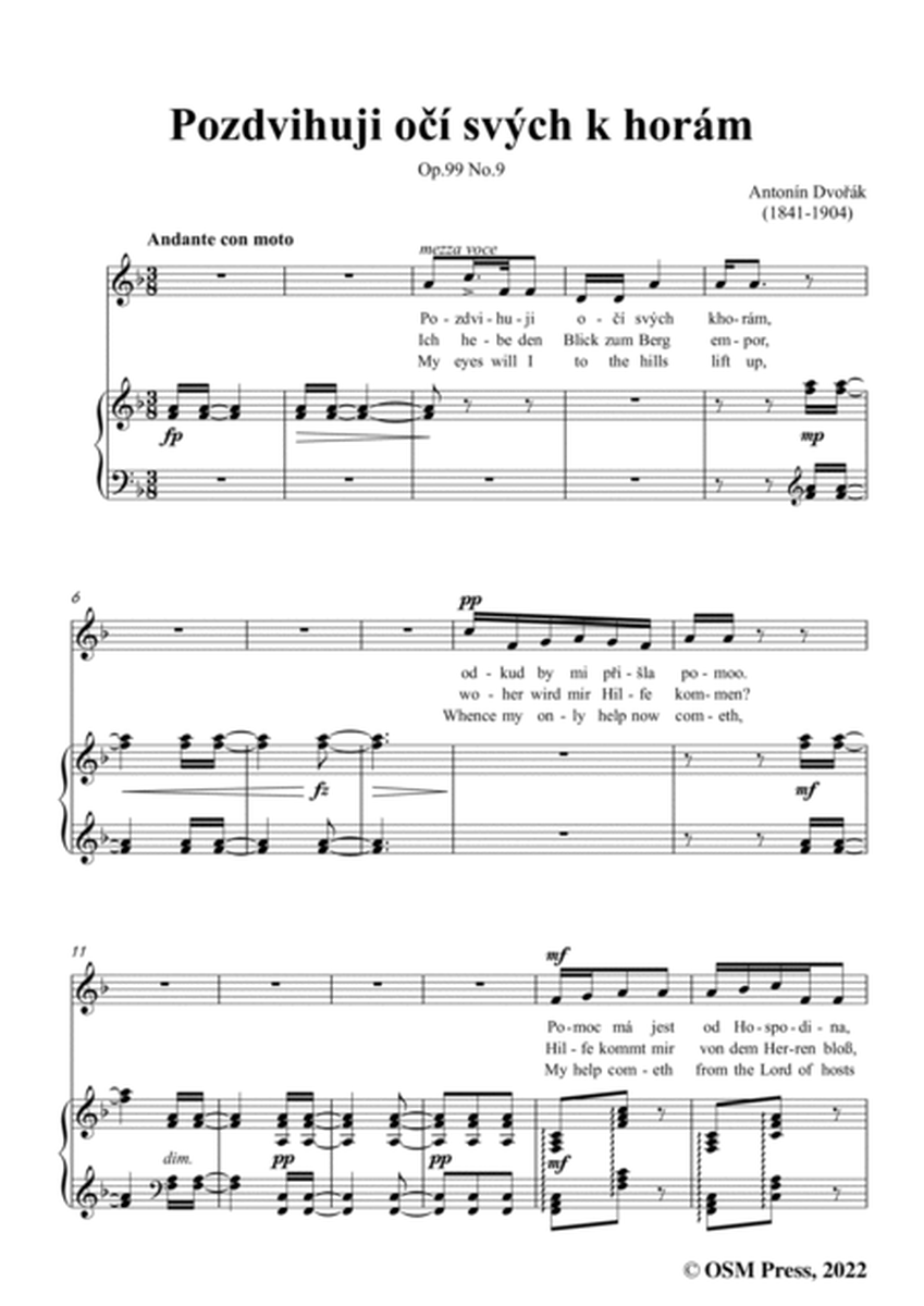 Dvořák-Pozdvihuji očí svých k horám,in d minor,Op.99 No.9,from Biblical Songs,for Voice and Piano