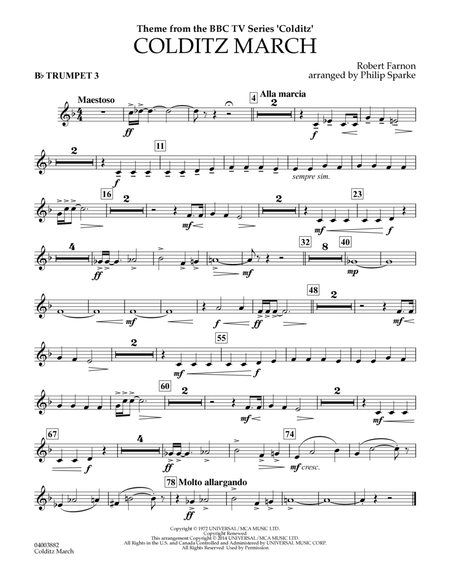 Colditz March (arr. Philip Sparke) - Bb Trumpet 3