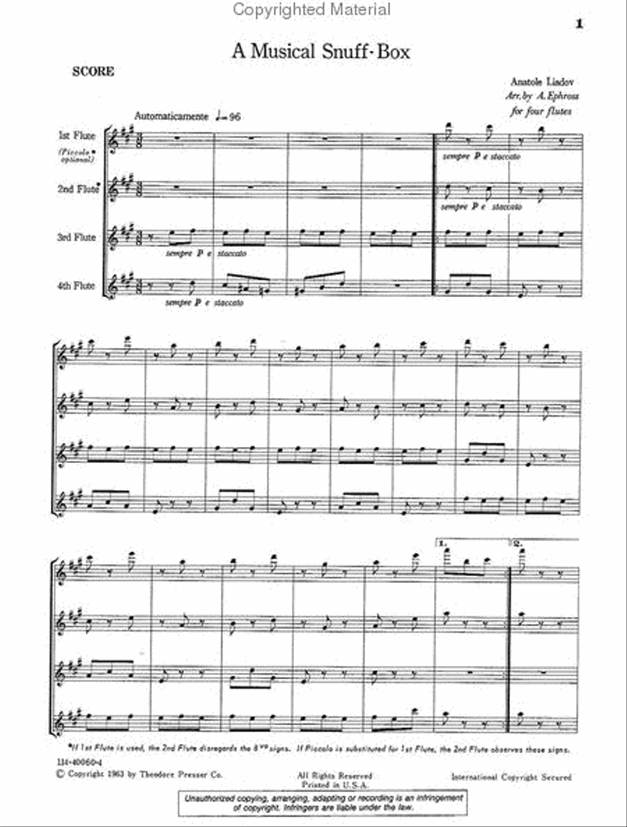 A Musical Snuff-Box Chamber Music scores gallery preview page 2