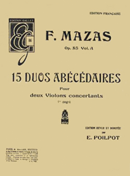 Duos abecedaires (15) Op. 85a
