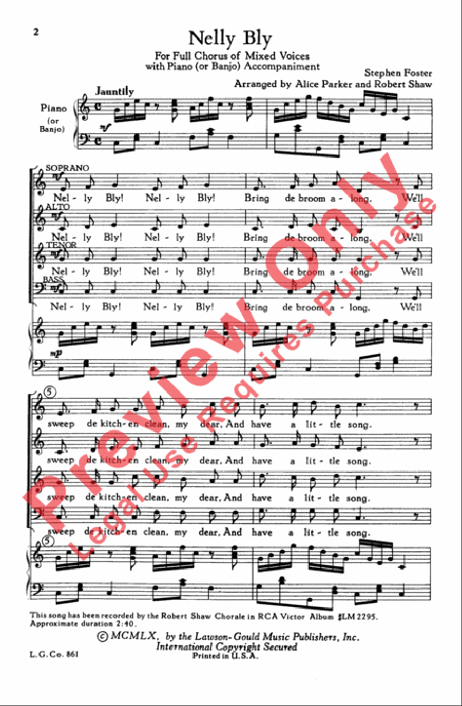 Nelly Bly Nelly Bly 4-Part scores gallery preview page 2