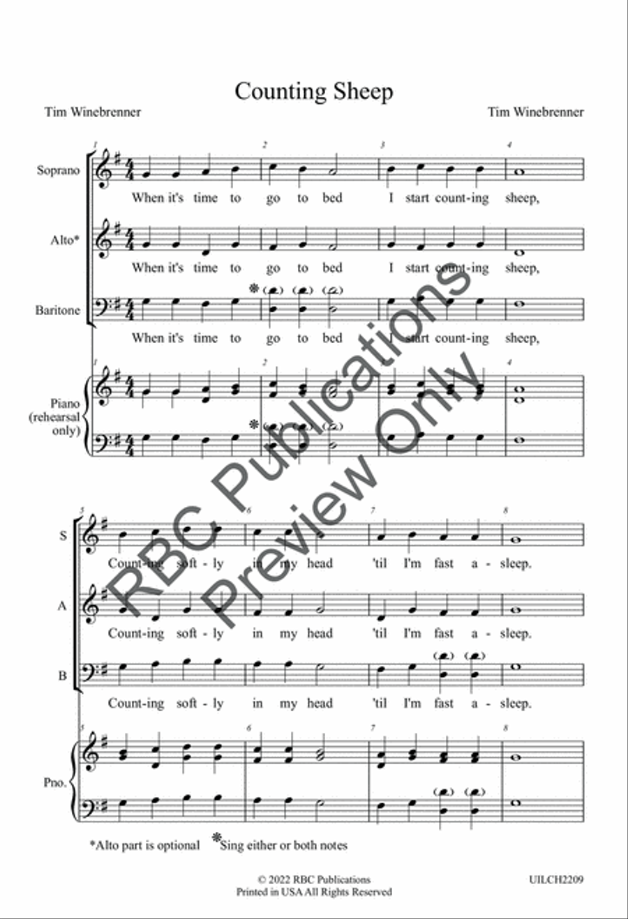 Counting Sheep 3-Part scores gallery preview page 3