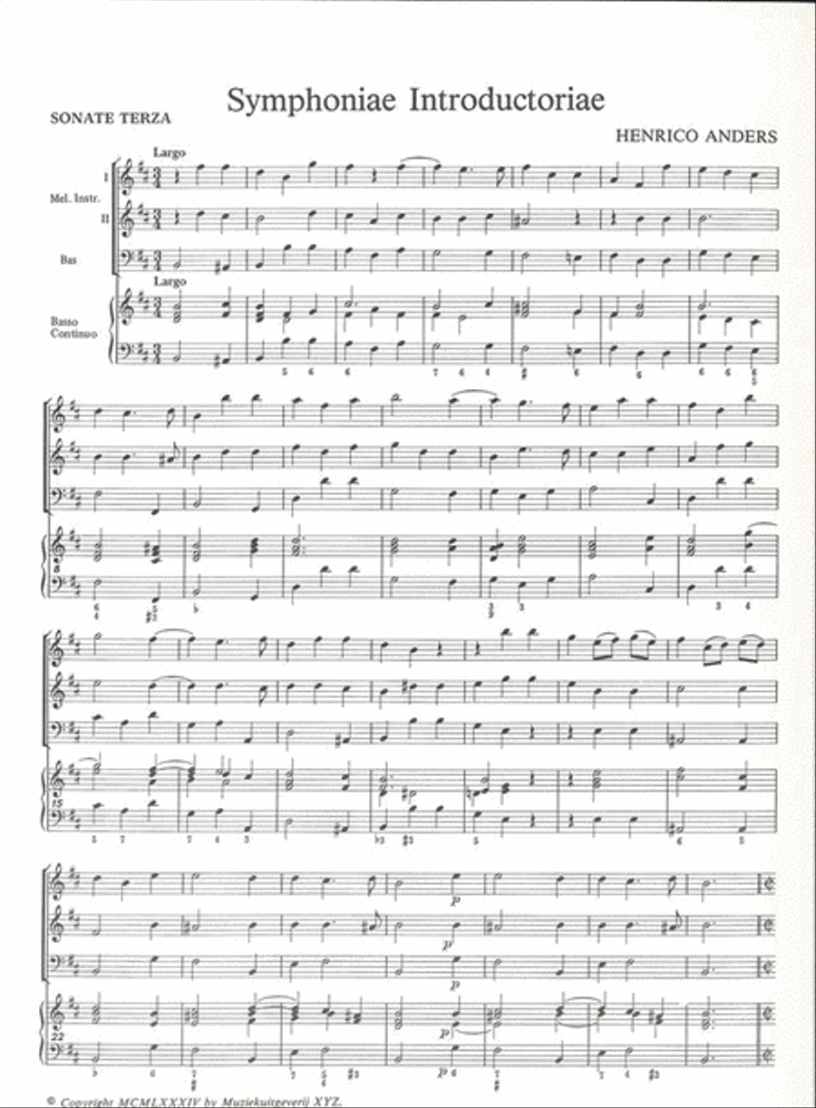 Symphoniae Introductoriae 1695 - Vol. 2 Basso Continuo scores gallery preview page 2