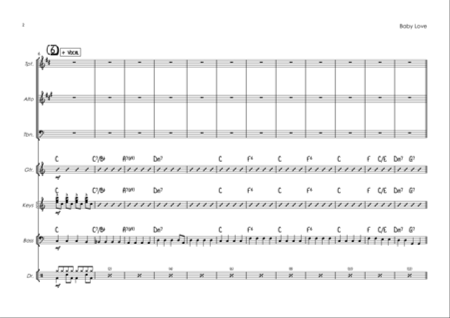Baby Love Baby Love Jazz Ensemble scores gallery preview page 2