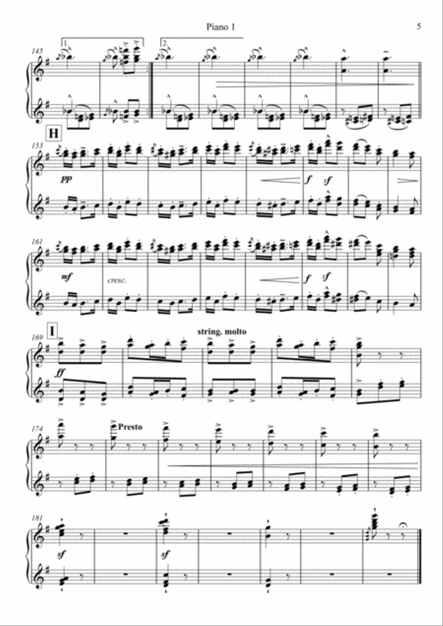 From the Bavarian Highlands Op. 27, 4 hands piano accompaniment Piano Solo scores gallery preview page 5