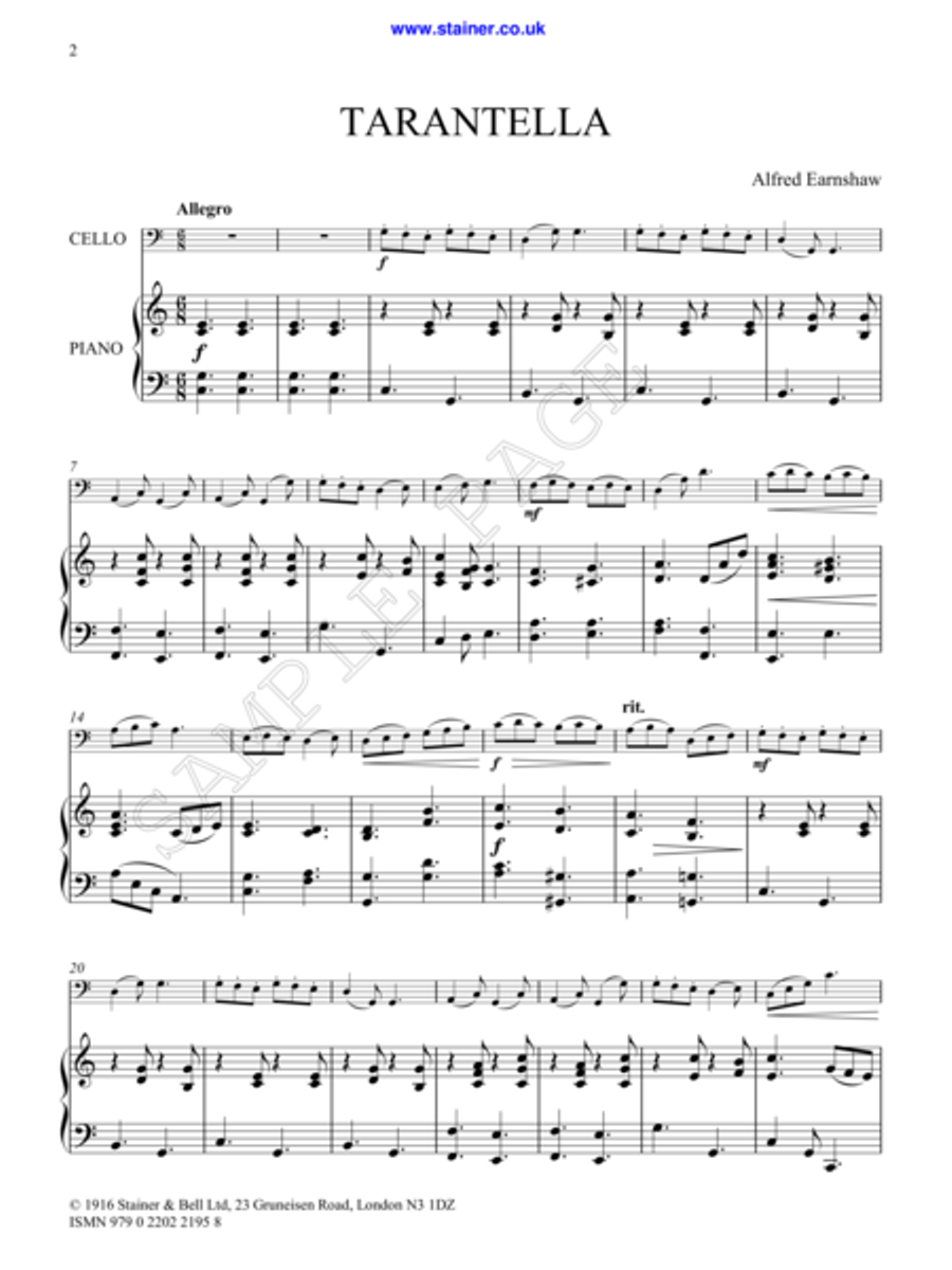 Tarantella cello store
