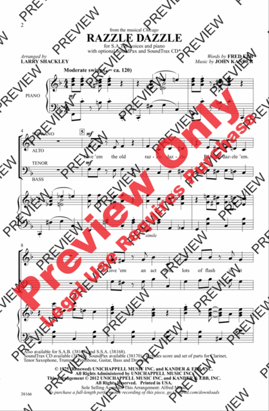 Razzle Dazzle 4-Part scores gallery preview page 2
