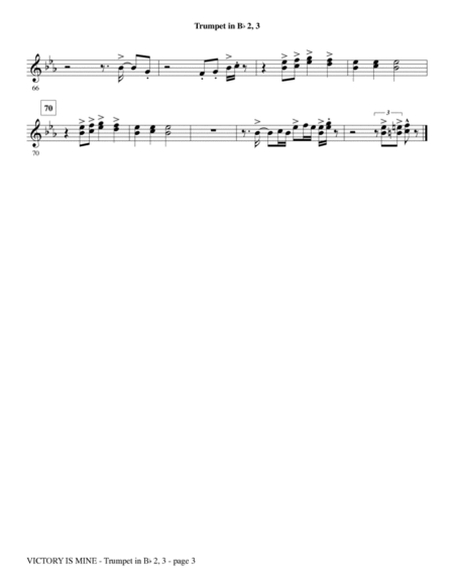 Victory Is Mine (with "Victory In Jesus") - Bb Trumpet 2,3
