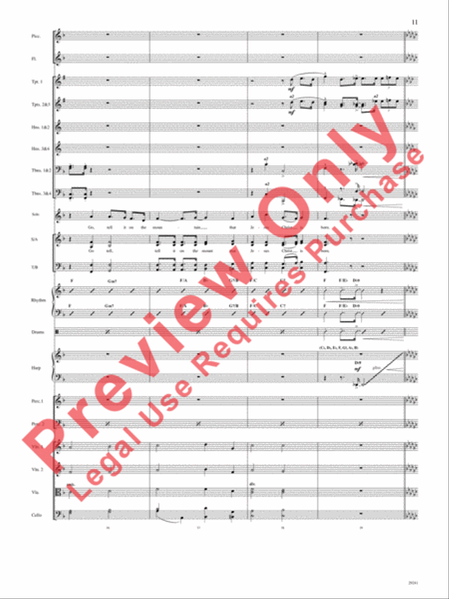 Go, Tell It on the Mountain Choir scores gallery preview page 11