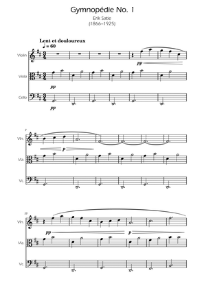 Gymnopedie No. 1 - String Trio