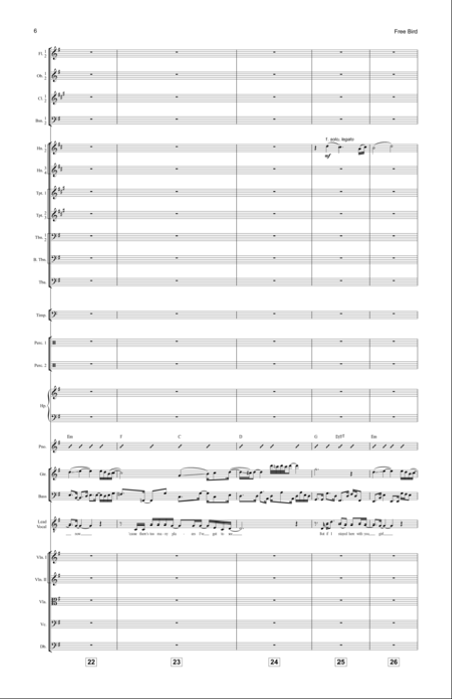 Free Bird Free Bird Full Orchestra scores gallery preview page 6