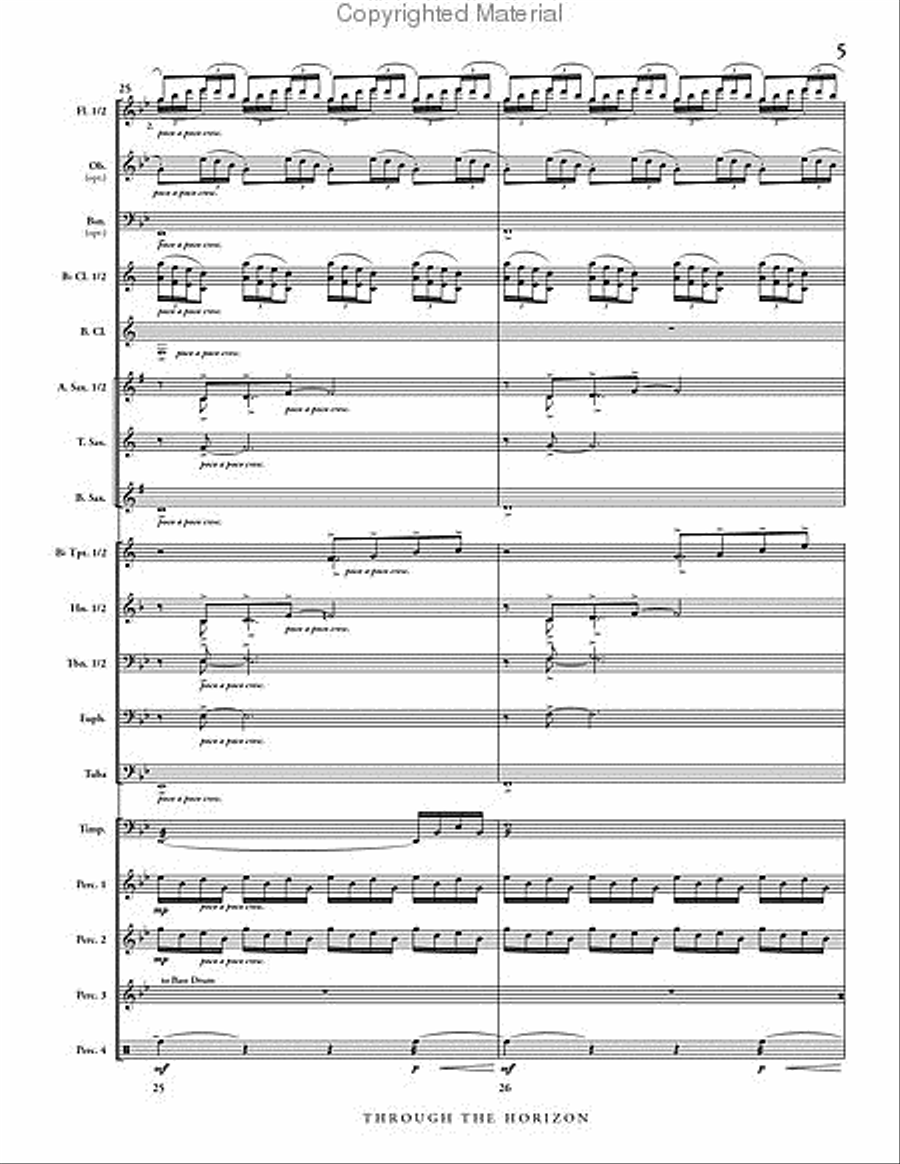 Through the Horizon Concert Band scores gallery preview page 6