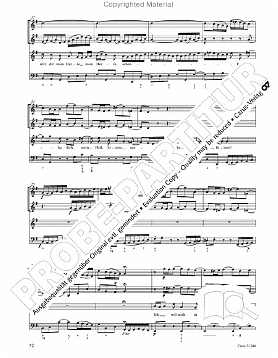 St. Matthew Passion (Matthaus-Passion) 4-Part scores gallery preview page 54