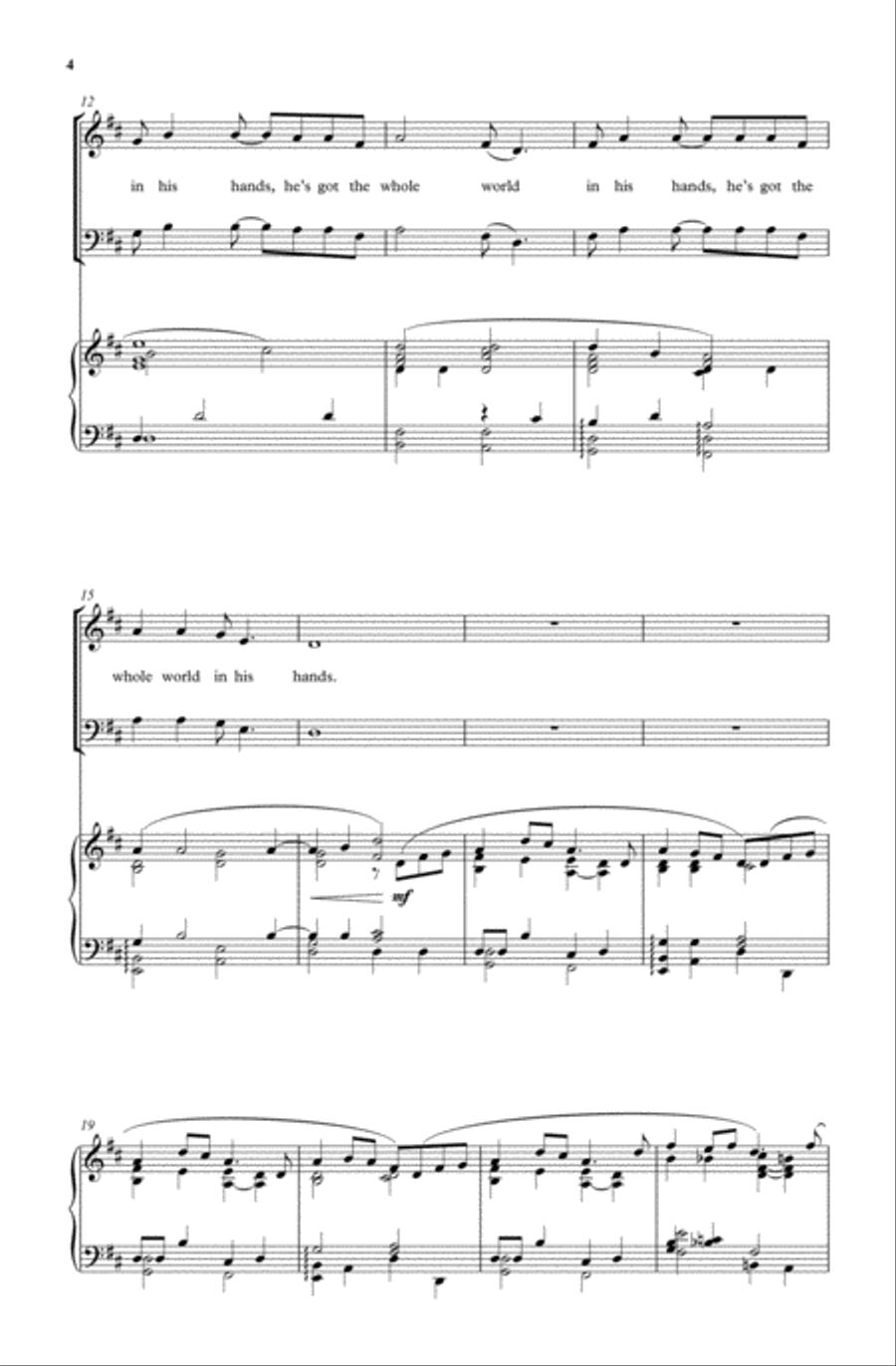 He's got the whole world in his hands TTBB scores gallery preview page 3