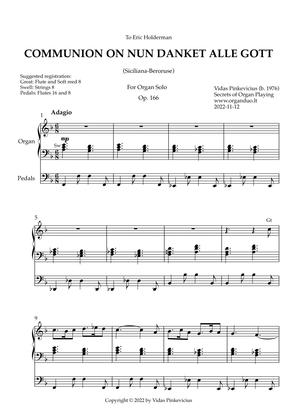 Communion on Nun danket alle Gott, Op. 166 (Organ Solo) by Vidas Pinkevicius