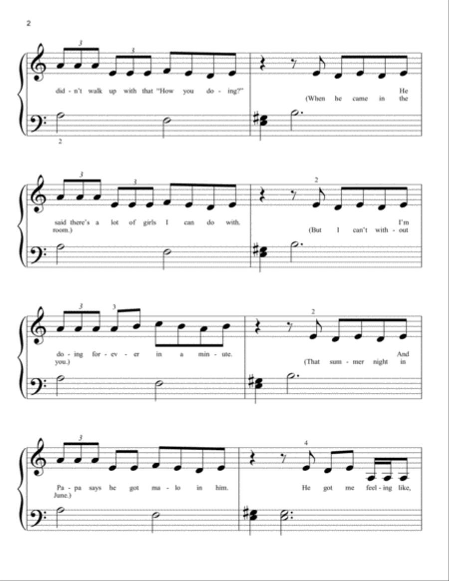 Havana Easy Piano scores gallery preview page 2