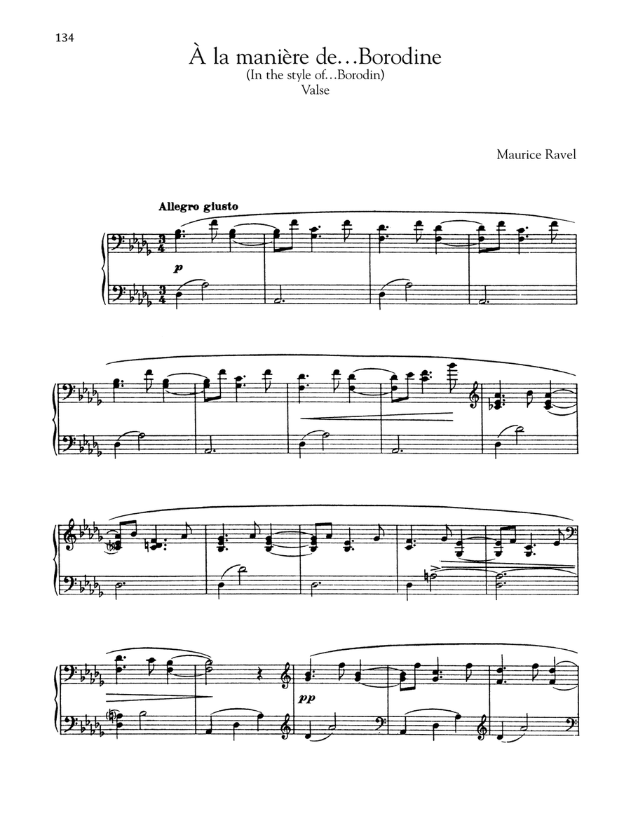 A La Maniere De Borodine (Valse) Piano Solo scores gallery preview page 1