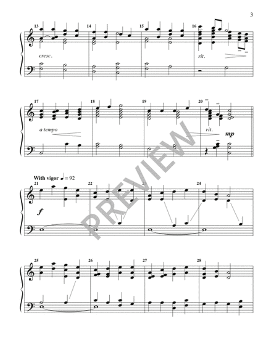 Jesus, Jesus, Rest Your Head - Handbells 3-Octaves scores gallery preview page 4