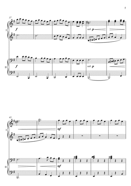 Fantasia on the Ukrainian Bell Carol - for Piano Duet (4 hands) image number null