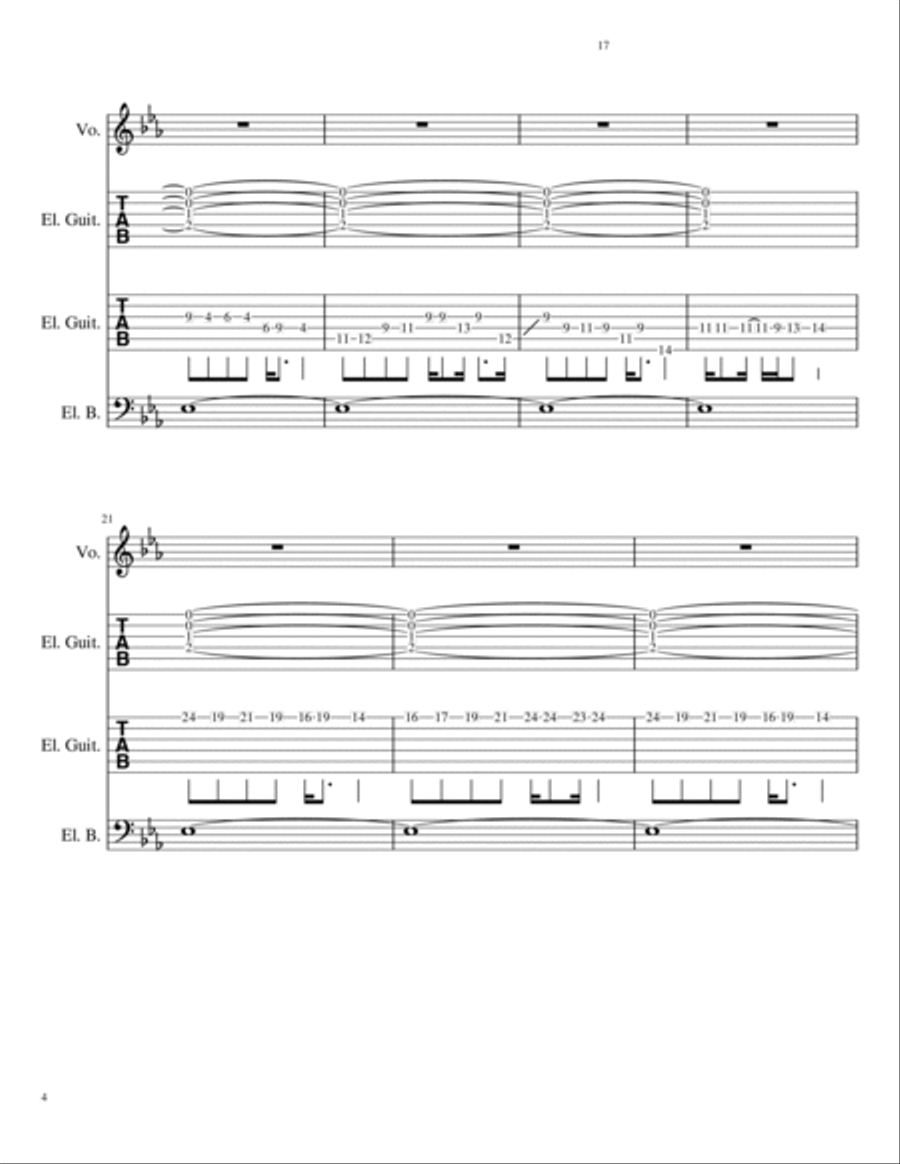 Yes! We Have No Bananas Bass Guitar scores gallery preview page 4