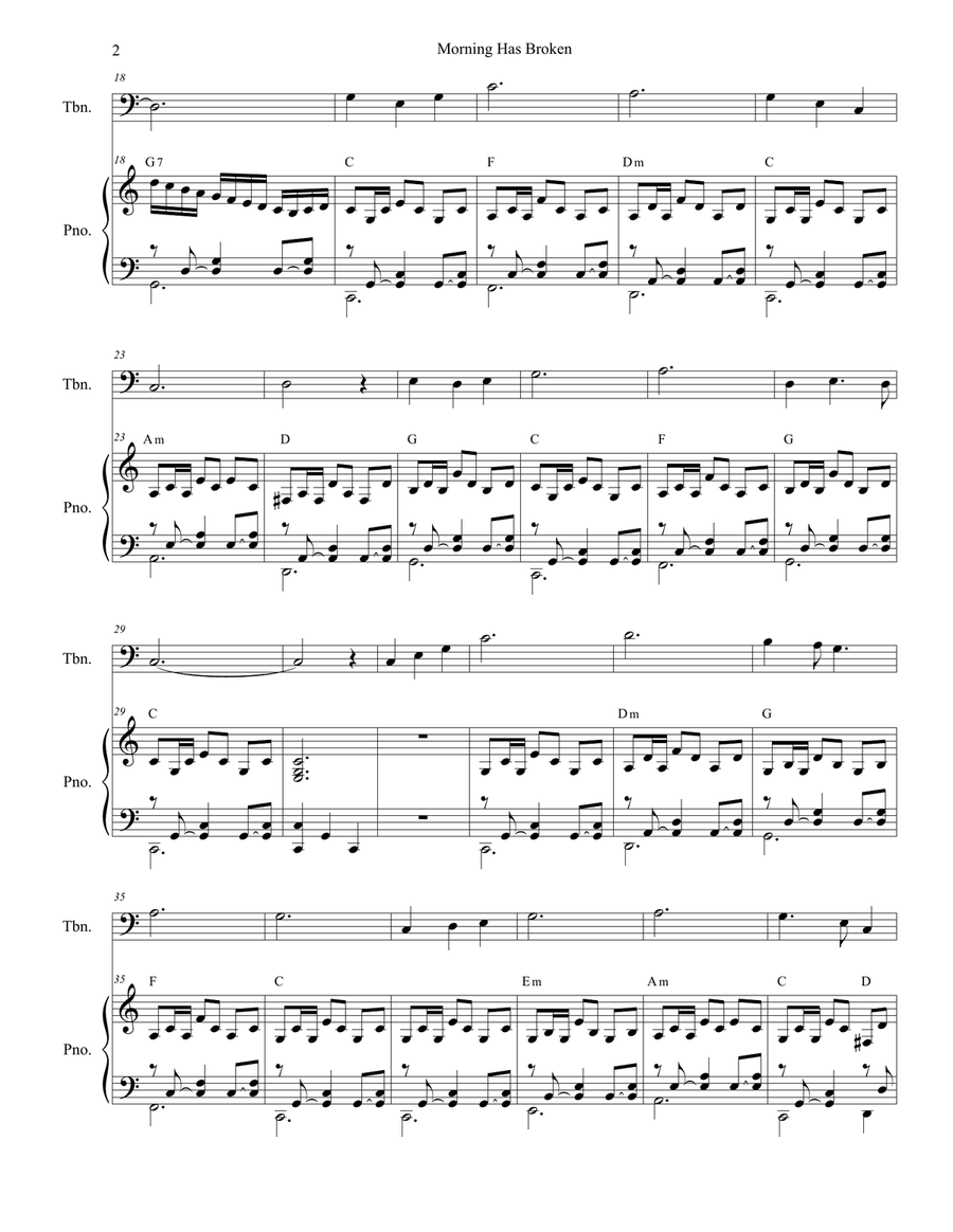 Morning Has Broken Piano scores gallery preview page 2