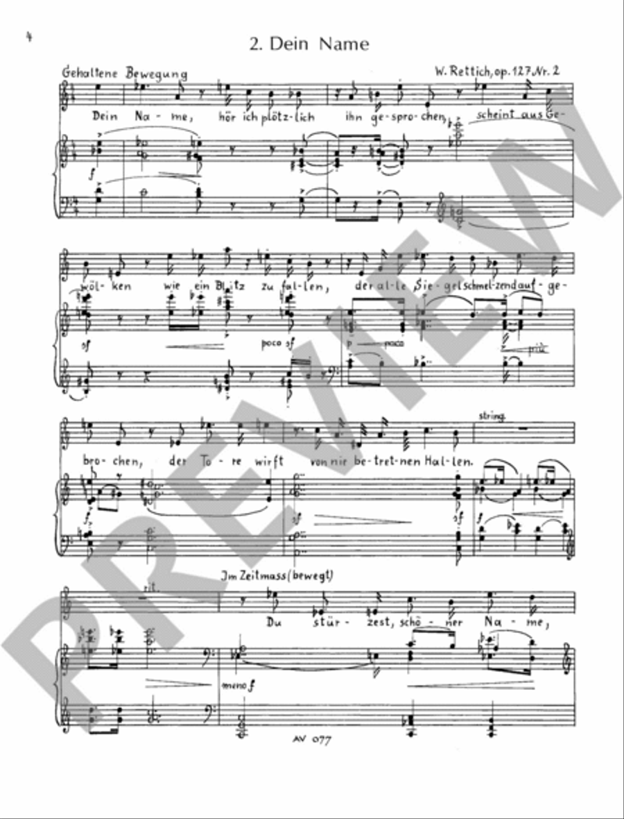 Letzter Ricarda Huch-Zyklus op. 127 Soprano Voice scores gallery preview page 4