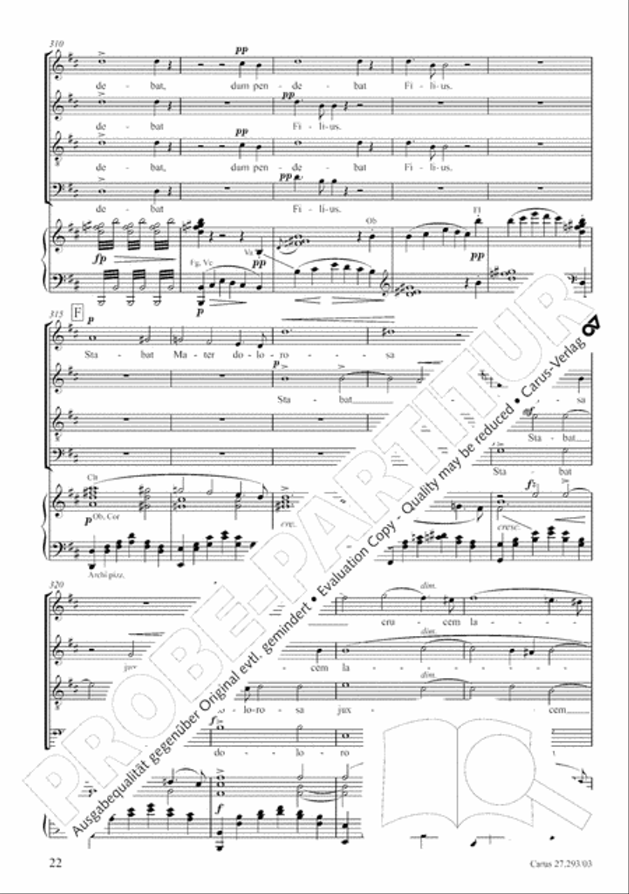 Stabat mater 4-Part scores gallery preview page 29