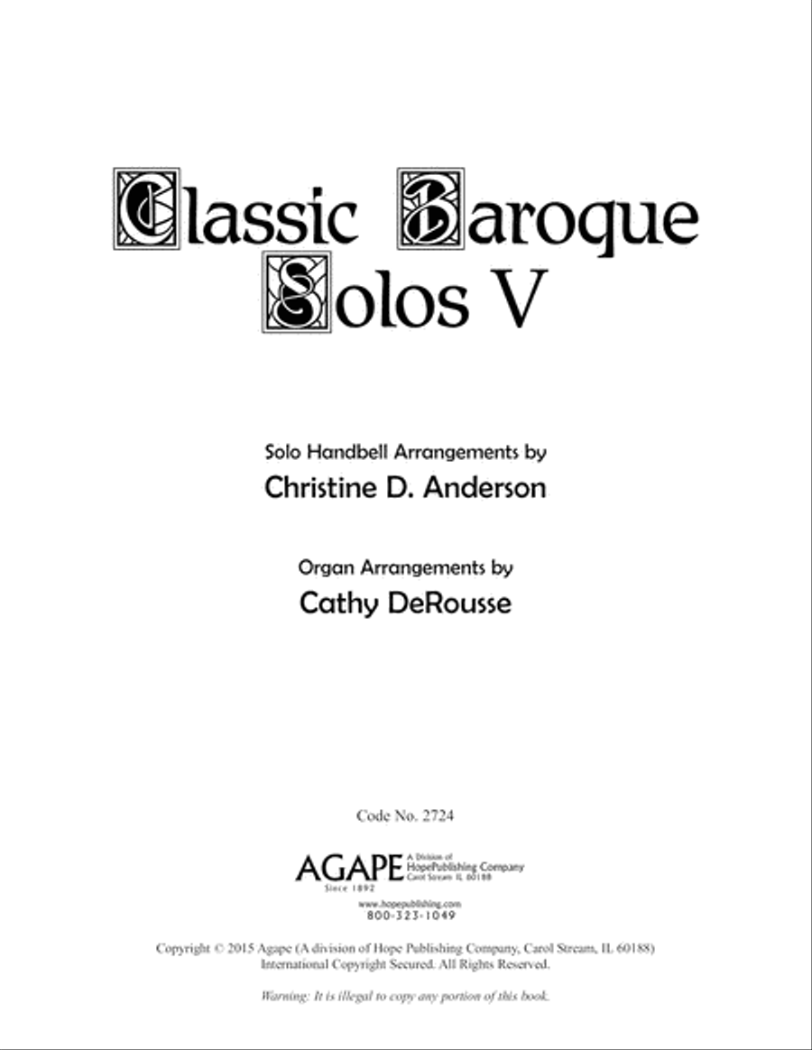 Classic Baroque Solos V Organ scores gallery preview page 4