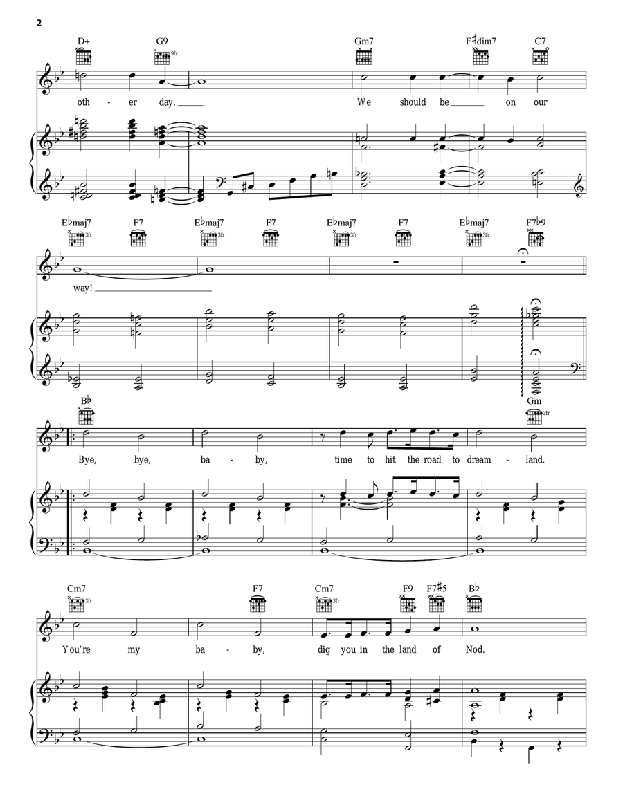 Hit The Road To Dreamland Piano, Vocal, Guitar scores gallery preview page 2