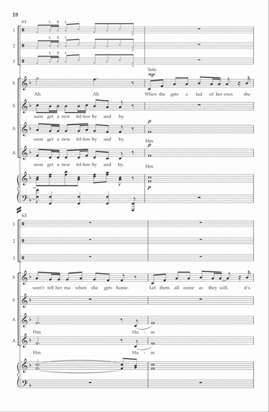 I'll Tell My Ma (SSAA) SSAA scores gallery preview page 19