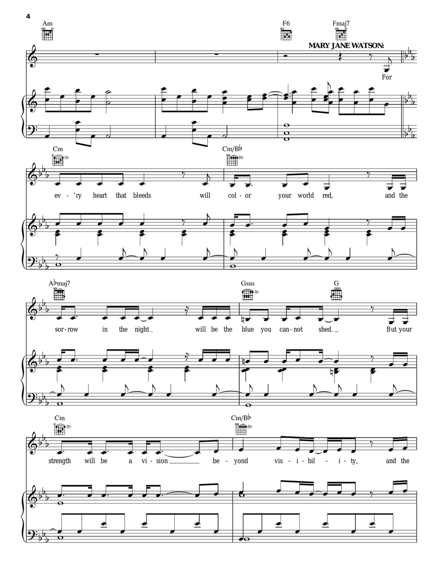 Rise Above 2 Piano, Vocal, Guitar scores gallery preview page 4