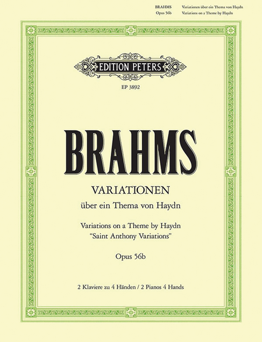 Haydn Variations 2 Pianos, 4-Hands scores gallery preview page 1