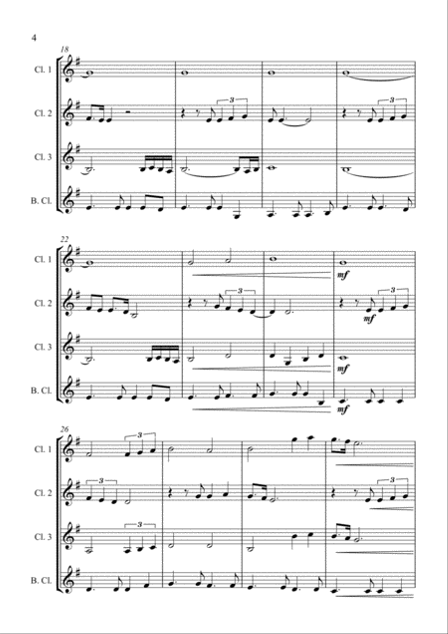 Final Countdown Clarinet Quartet scores gallery preview page 4