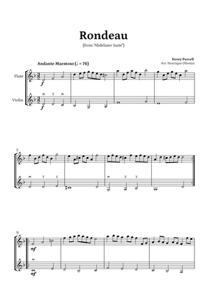 Book cover for Rondeau from "Abdelazer Suite" by Henry Purcell - For Flute and Violin (D minor)