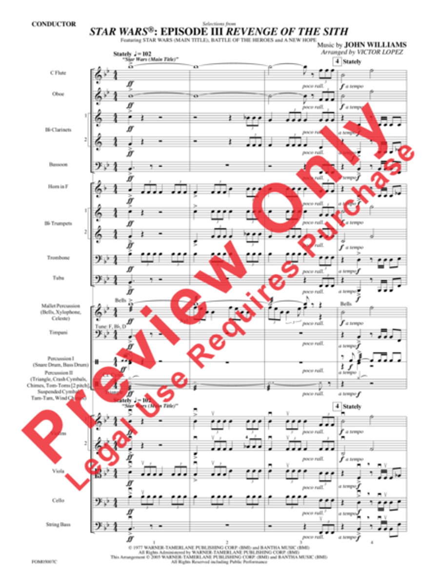 Selections from Star Wars: Episode III Revenge of the Sith Full Orchestra scores gallery preview page 31