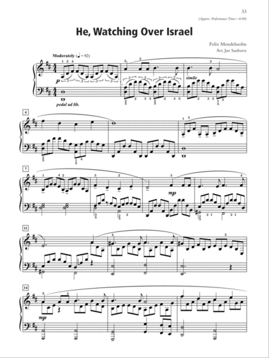 Piano Solos of Choral Favorites Piano Solo scores gallery preview page 5