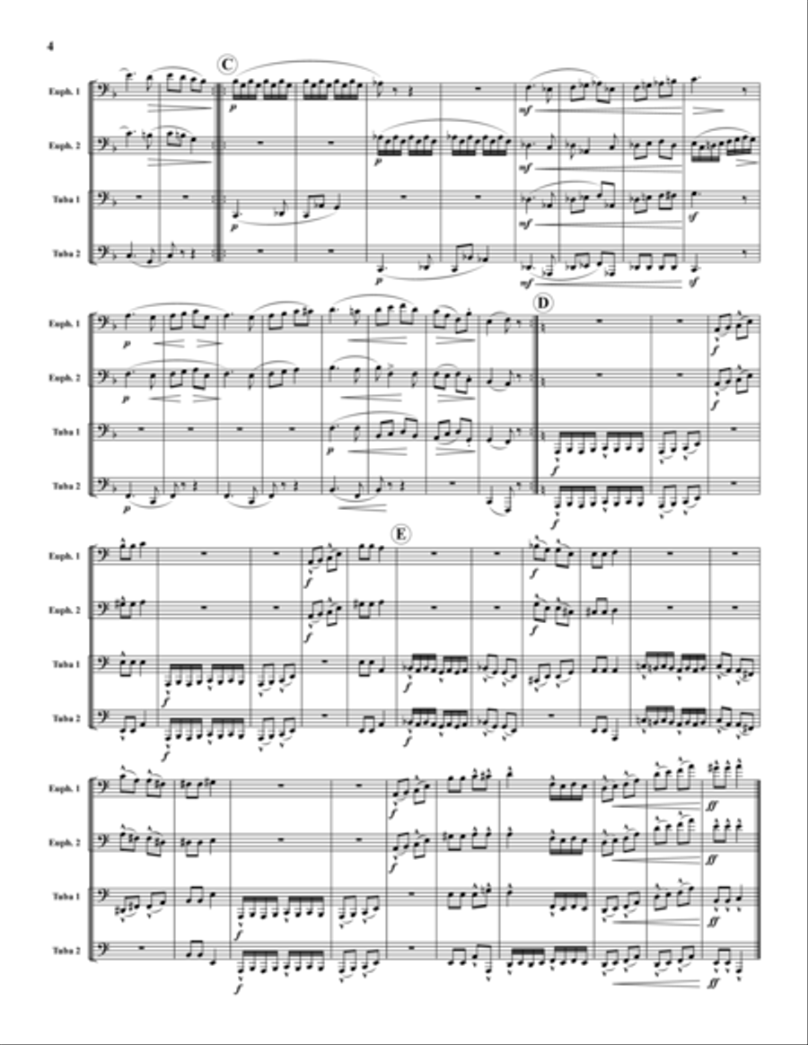 A Schumann Sampler Tuba Quartet scores gallery preview page 4