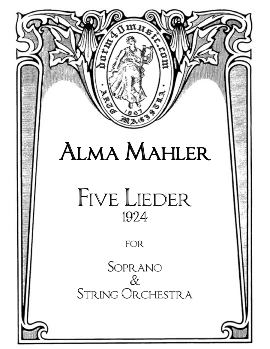 Five Songs 1924 (Fünf Gesänge 1924) String Orchestra scores gallery preview page 1