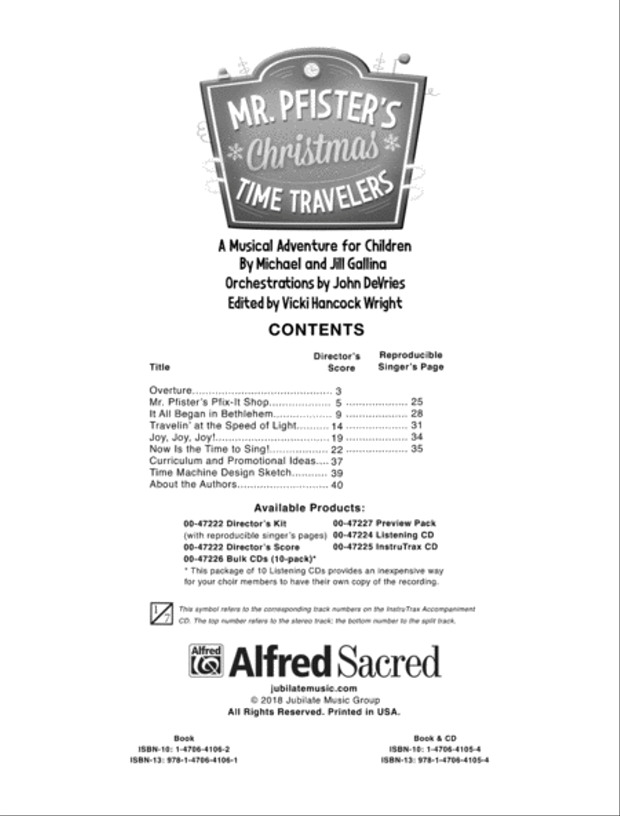 Mr. Pfister's Christmas Time Travelers Choir scores gallery preview page 2