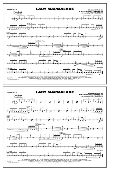 Lady Marmalade (from Moulin Rouge) (arr. Michael Brown) - Snare Drum