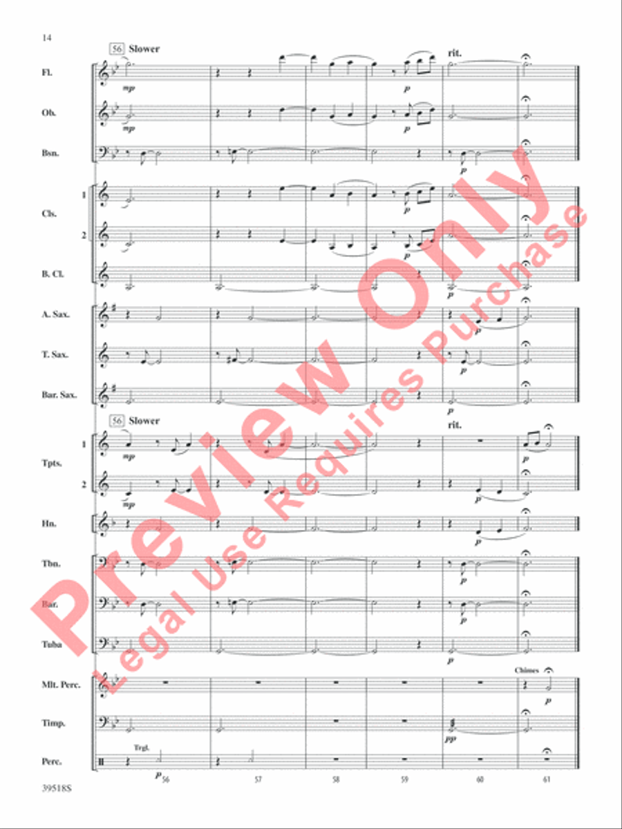 Willow, Willow Willow, Willow Concert Band scores gallery preview page 14