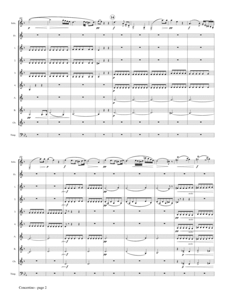 Concertino, Op. 26 for Solo Clarinet and Clarinet Choir
